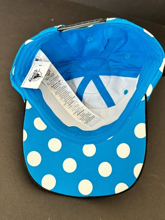 Disney Parks Classic Minnie Mouse Blue Polka Dot Ears Hat NEW